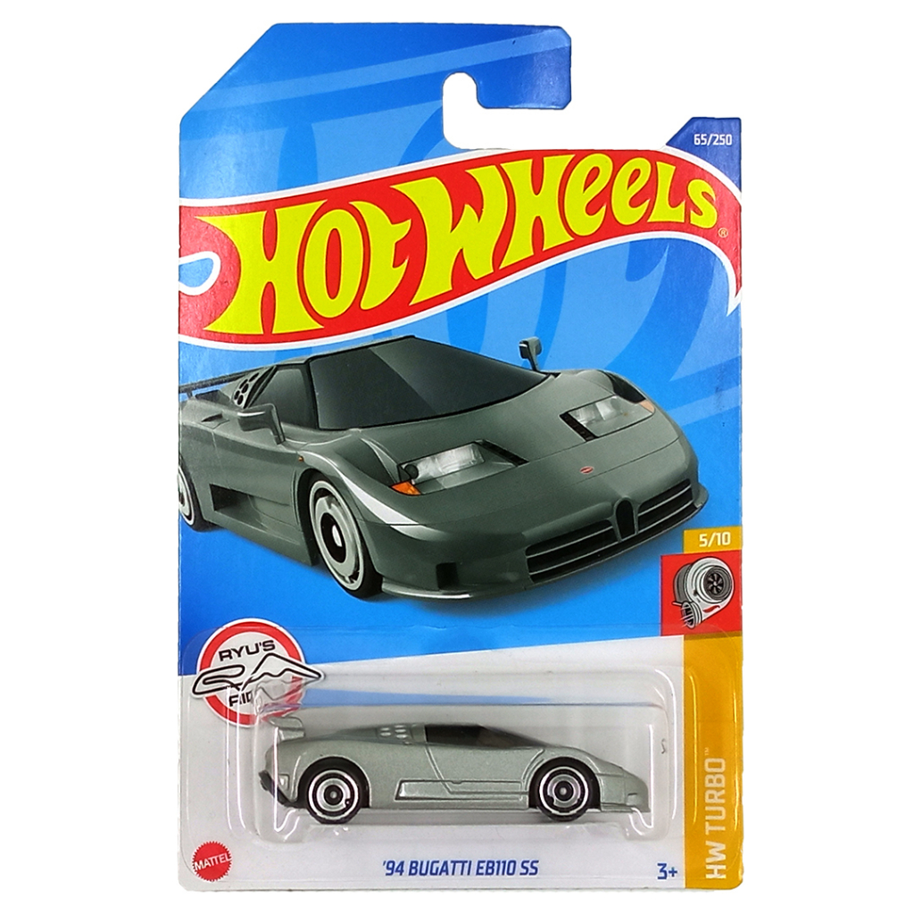 Hot Wheels 94 Bugatti EB110 SS Silver HW Turbo Mobil Hotwheels