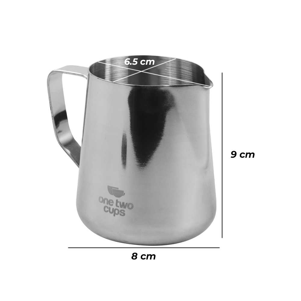 One Two Cups Gelas Milk Jug Kopi Espresso Latte Art 350 ml - J068 - Silver