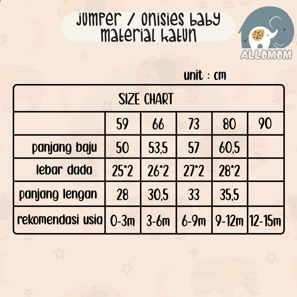 Baju Bayi Premium / Jumper Baby Newborn Onesies Kualitas Katun