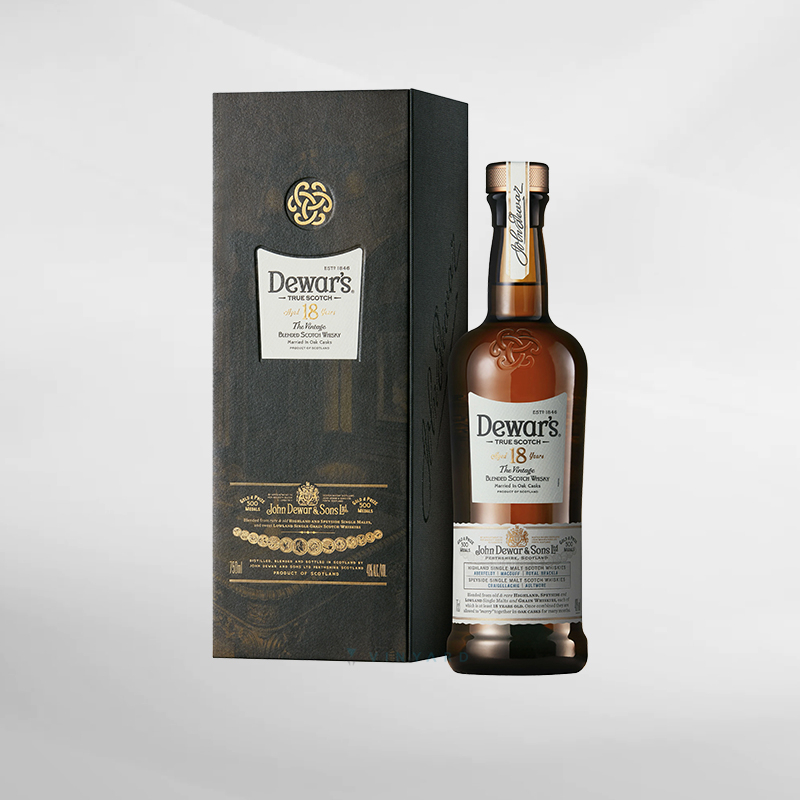 Dewars 18 Year Old Blended Scotch Whisky 750ml ( Original &amp; Resmi By Vinyard )