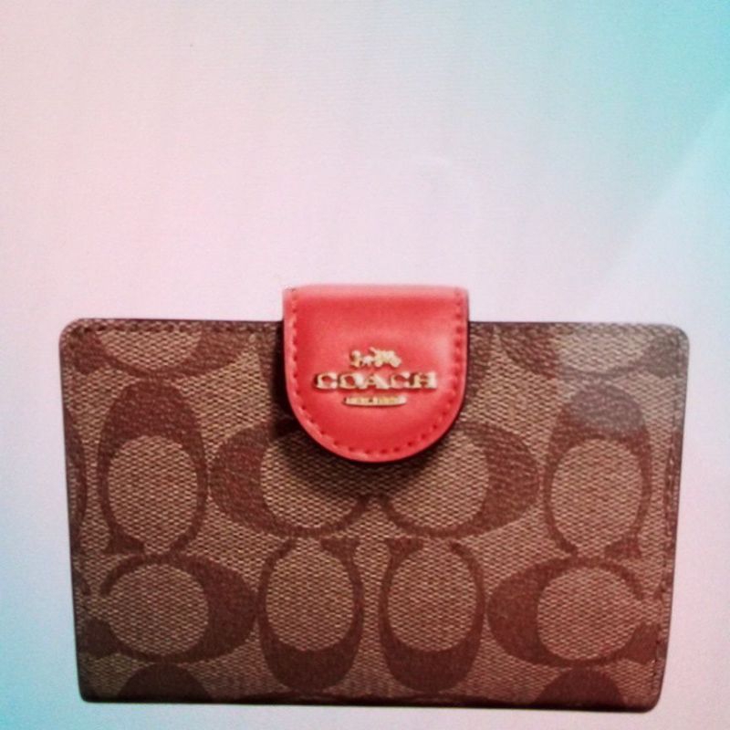 dompet coach medium pink