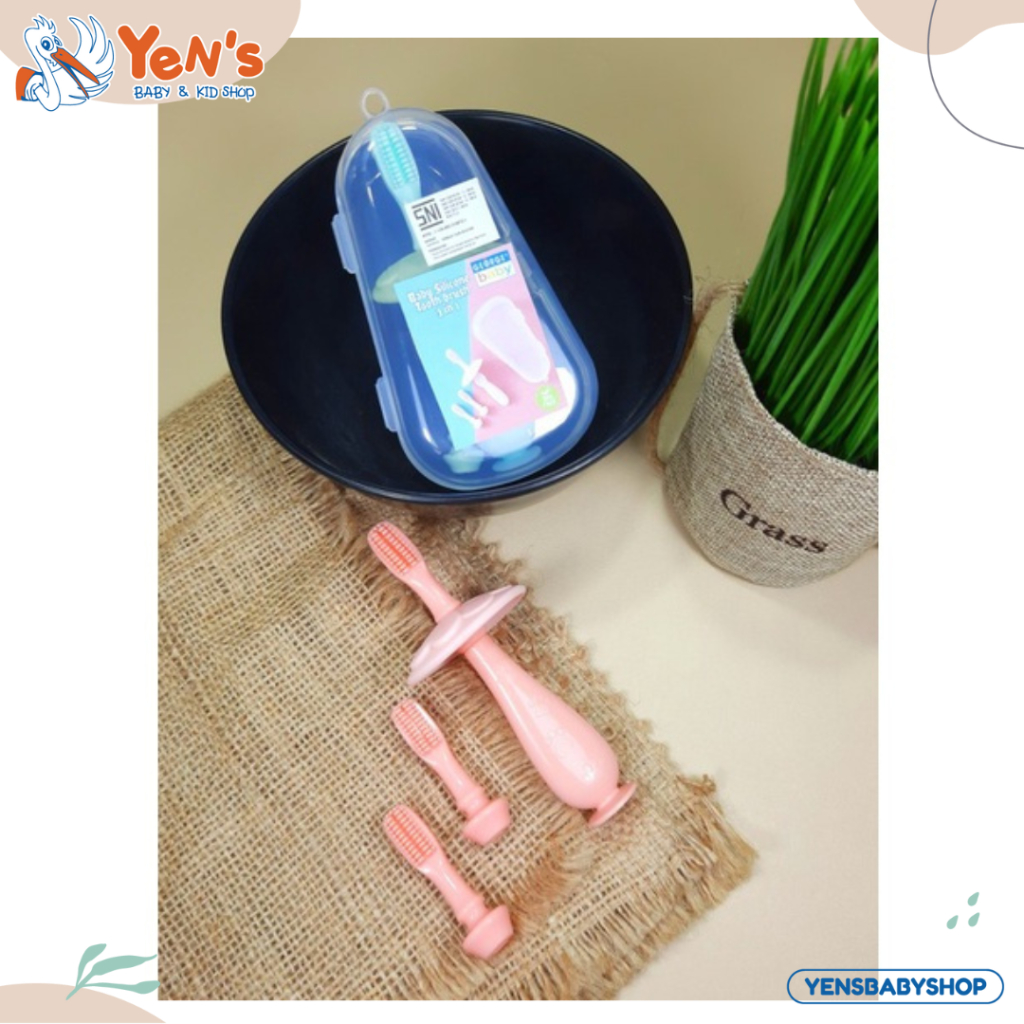 Silicone Tooth Brush Flower 3IN1 George / Sikat gigi (STF)