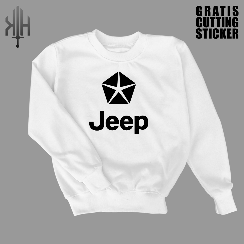 Crewneck Sweater Jeep 01-Crewneck Pria-Sweater Wanita