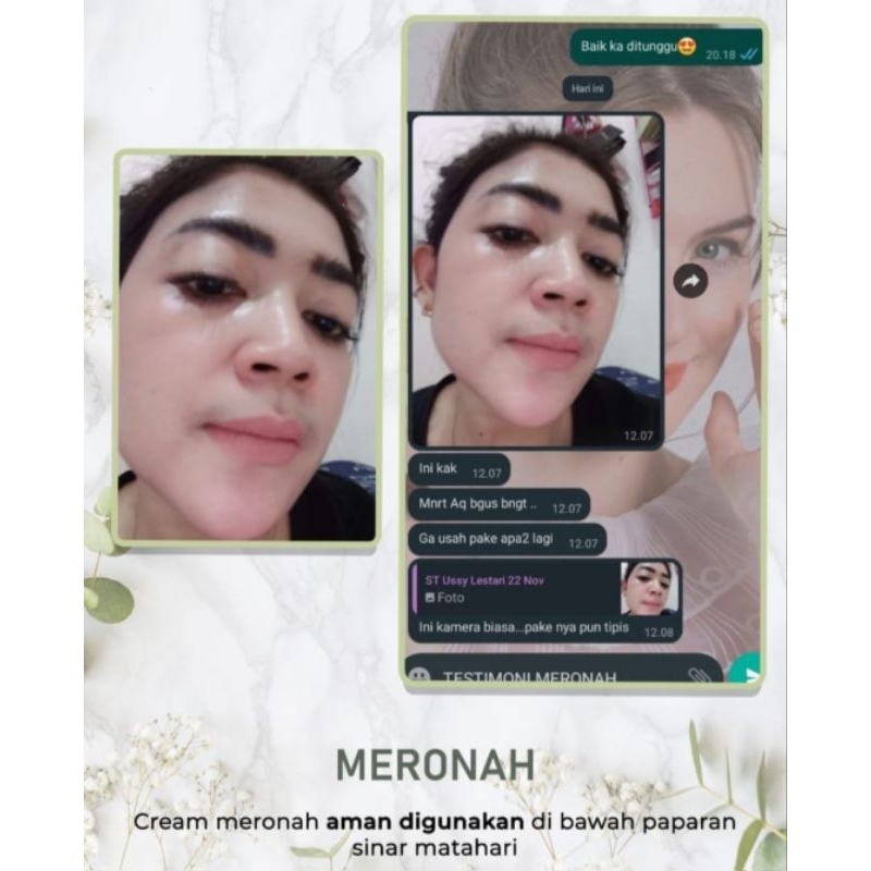 Agen Resmi Krem Meronah Whitening Cream Pemutih Wajah Kream Glowing 2in Pelembab Wajah Krim Whitening Glow