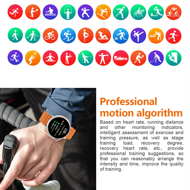 MT30 Smart Watch 1.6 Full-screen Bluetooth Call Explosion-proof Scratch-proof GPS Tracking Fitness Wireless Charging