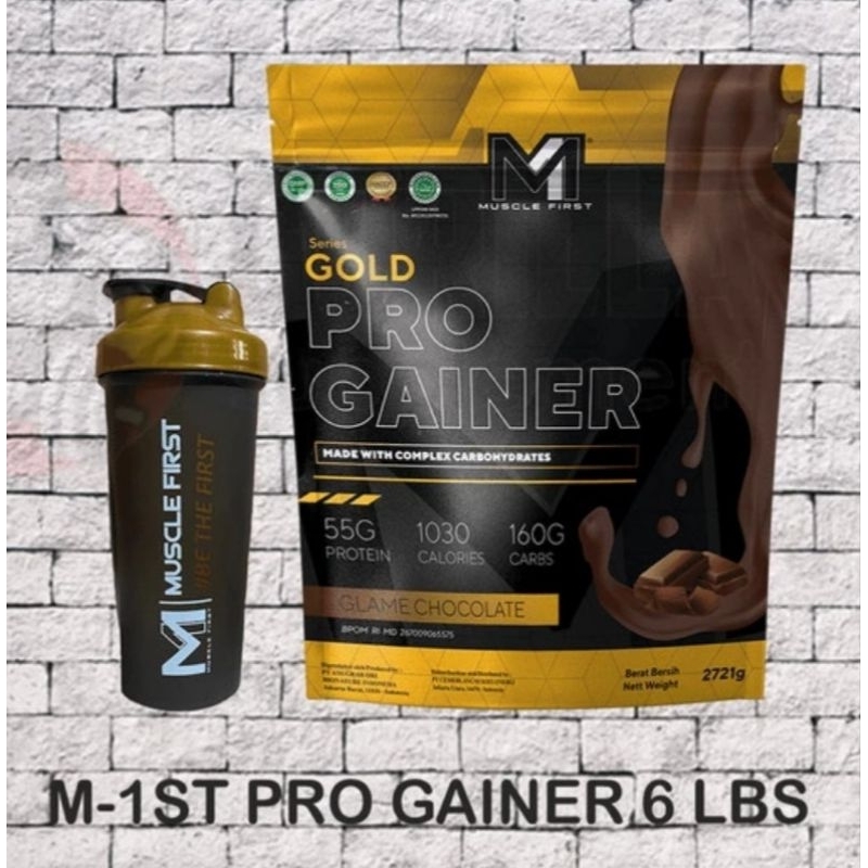 M1 Muscle First Gold Pro Gainer 6 Lbs lb 6lb Weight Mass Gainer BPOM