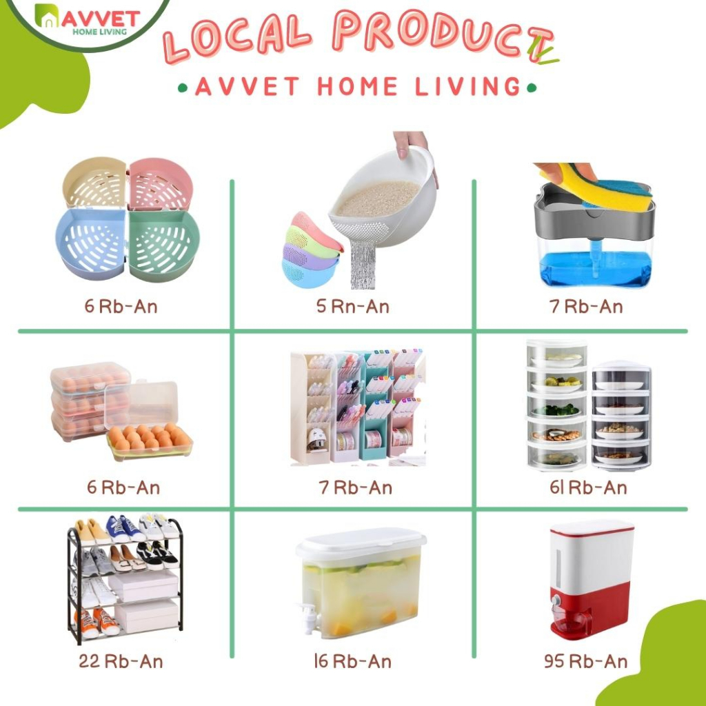 AVVET Toples Penyimpanan Cereal Kotak Bening Kedap Udara 1800ML Kontainer Makanan Storage Jar Food Tempat Bumbu Wadah Snack  Storage Box Penyimpanan Bahan Makanan Murah Import