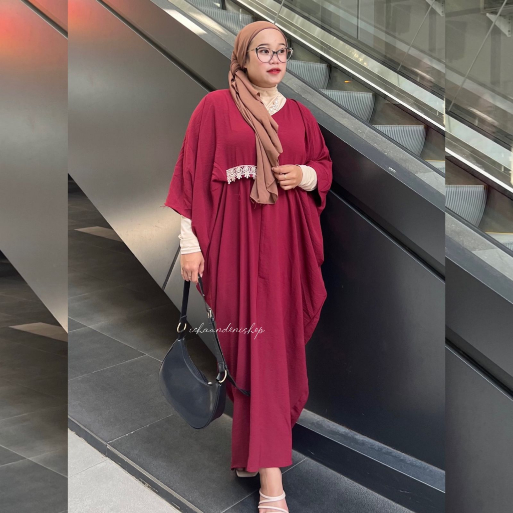 ICH - Kaftan Meisya Renda Crinkle Airflow Big Size