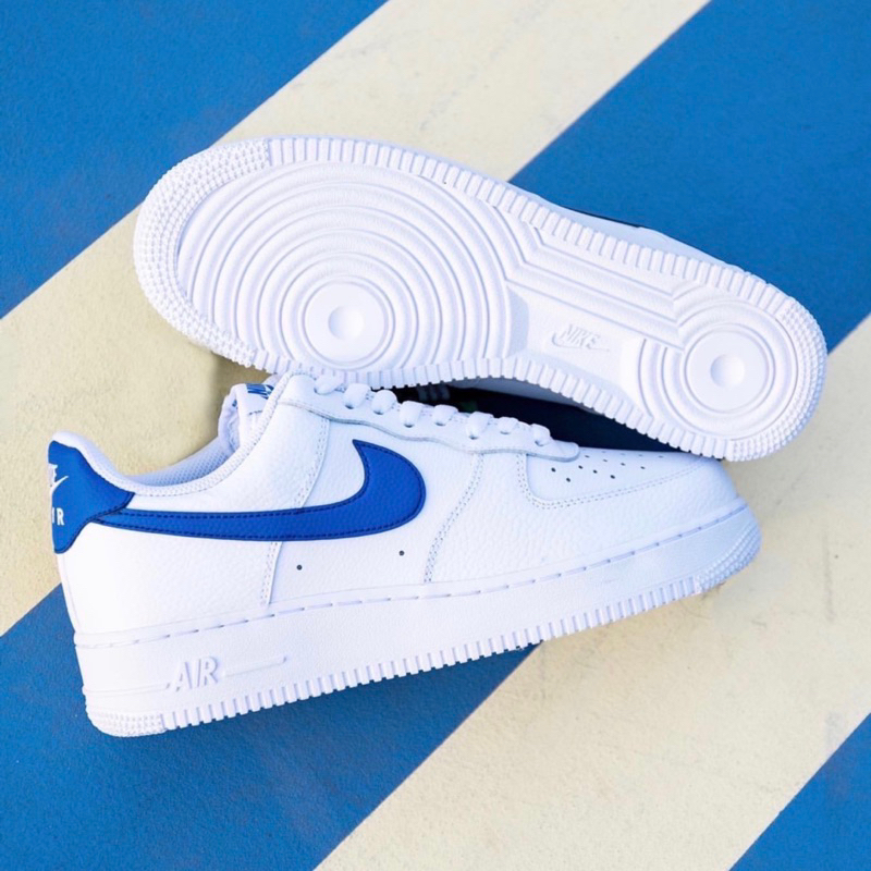 Nike Air Force 1 Low White Royal Blue 100% Authentic