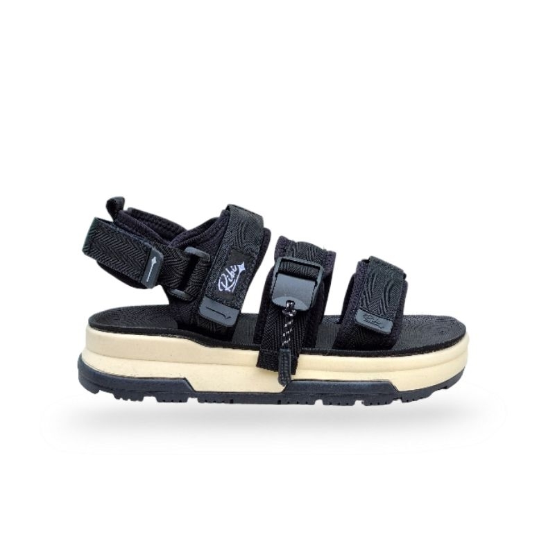 RIBI • Original Sandal Black White Traveling Model Gunung Pria &amp; Wanita