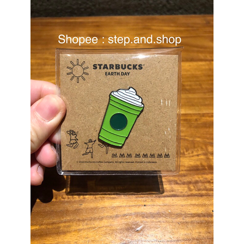 Starbucks Enamel Pin Earth Month Ed - Green Tea Frappuccino - Limited Edition