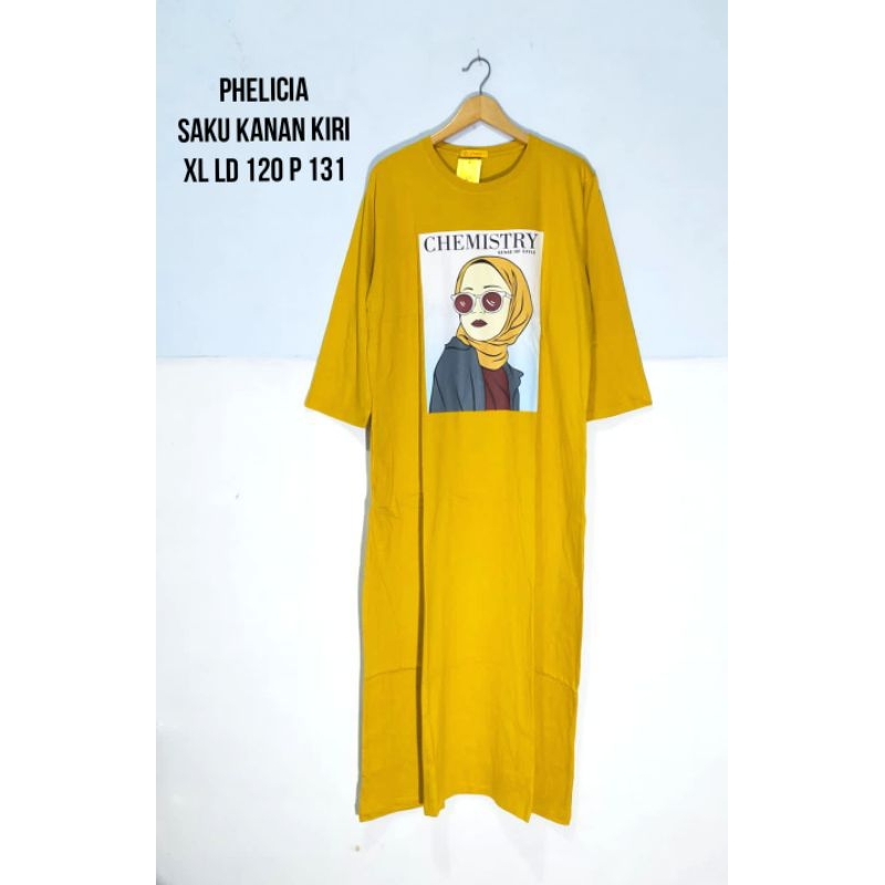 Gamis Kaos Busana Muslim Phelicia