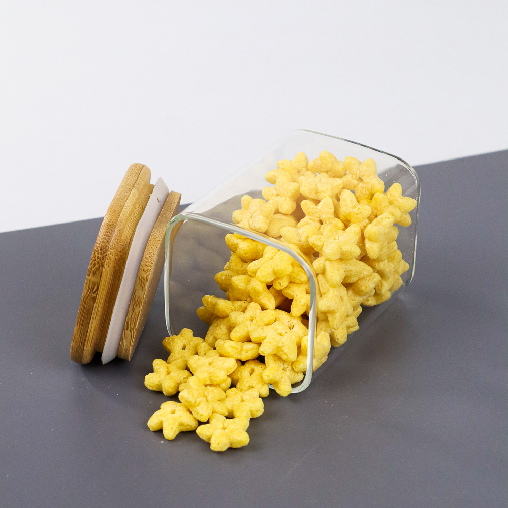 One Two Cups Toples Kaca Penyimpanan Makanan Glass Storage Jar 6 x6 x8 cm - HC1019 - Transparent