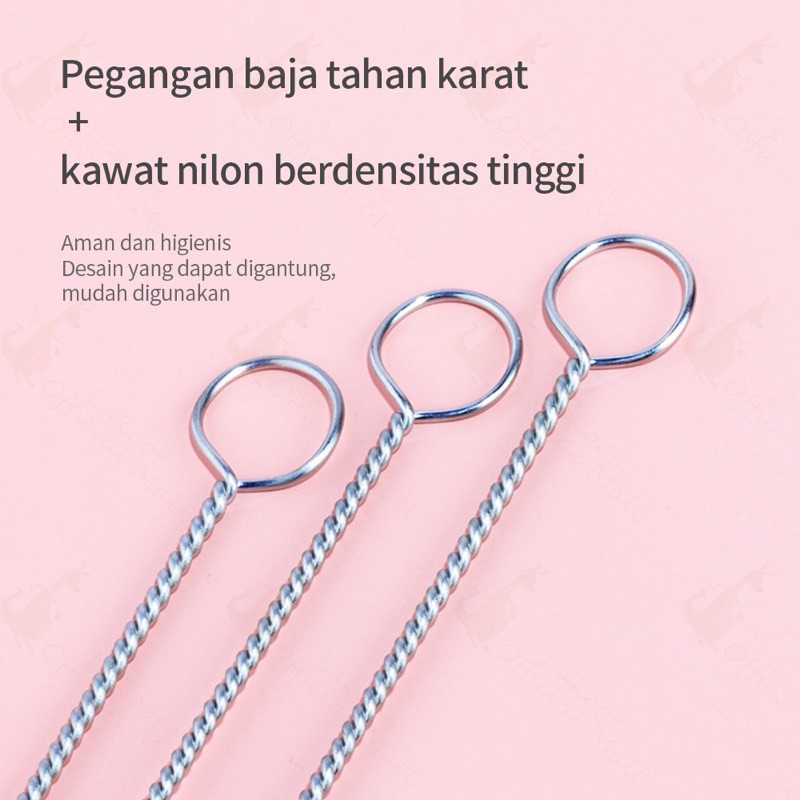 Sikat pembersih sedotan stainless Brush Straw 1pcs