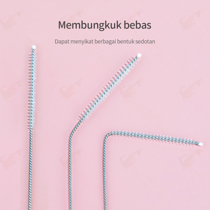 Sikat pembersih sedotan stainless Brush Straw 1pcs