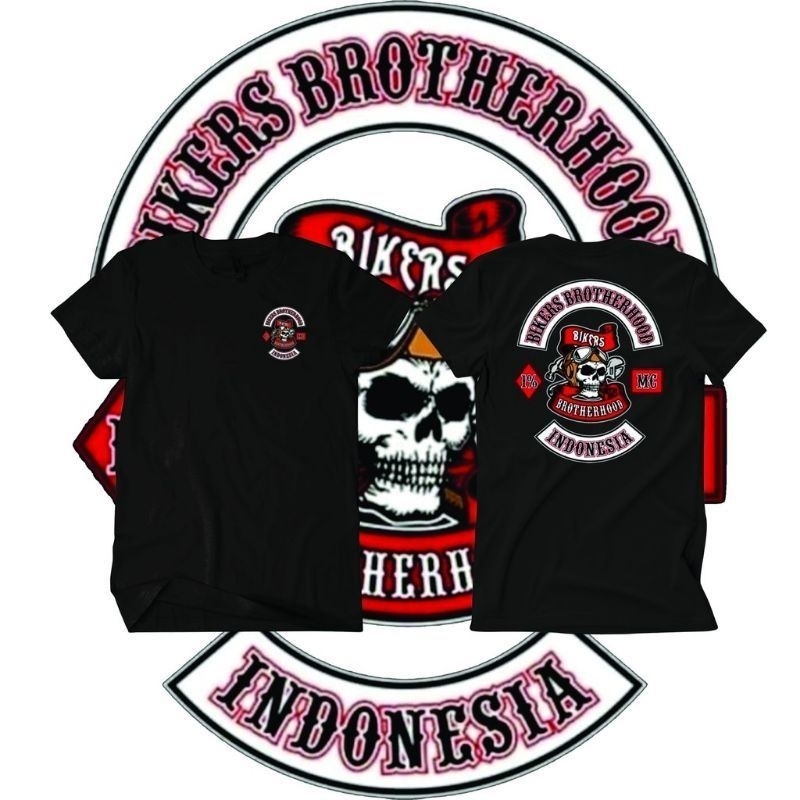 Baju Kaos Bikers Brotherhood Indonesia Kualitas Premium Distro Full Katun 30s
