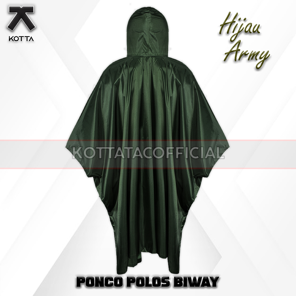 JAS HUJAN PONCO HIJAU ARMY - JAS HUJAN PONCO HIJAU - MANTEL HUJAN HIJAU ARMY