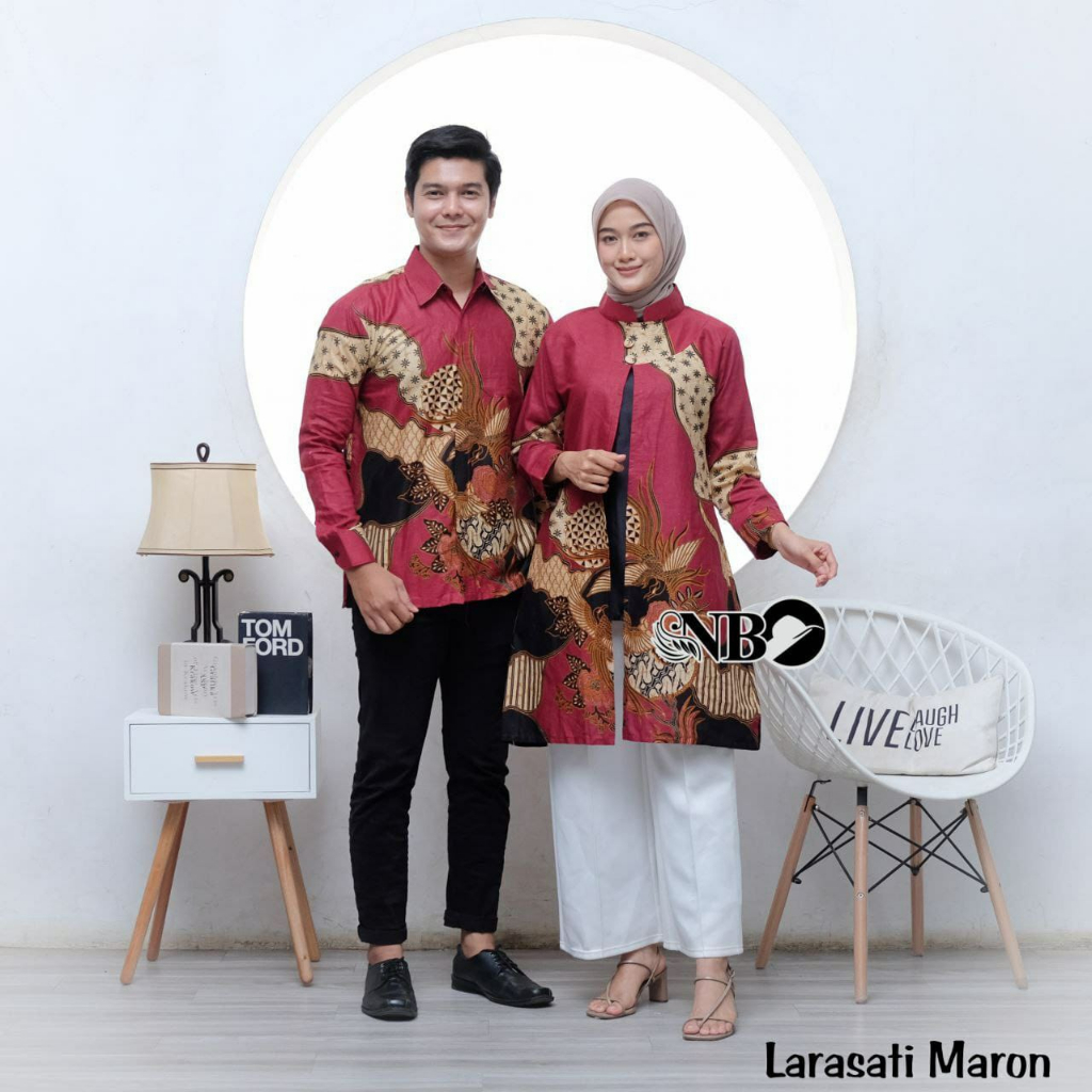 Atasan Tunik Batik Couple Kemeja Batik Pria Lengan Panjang Best Seller Kain Katun