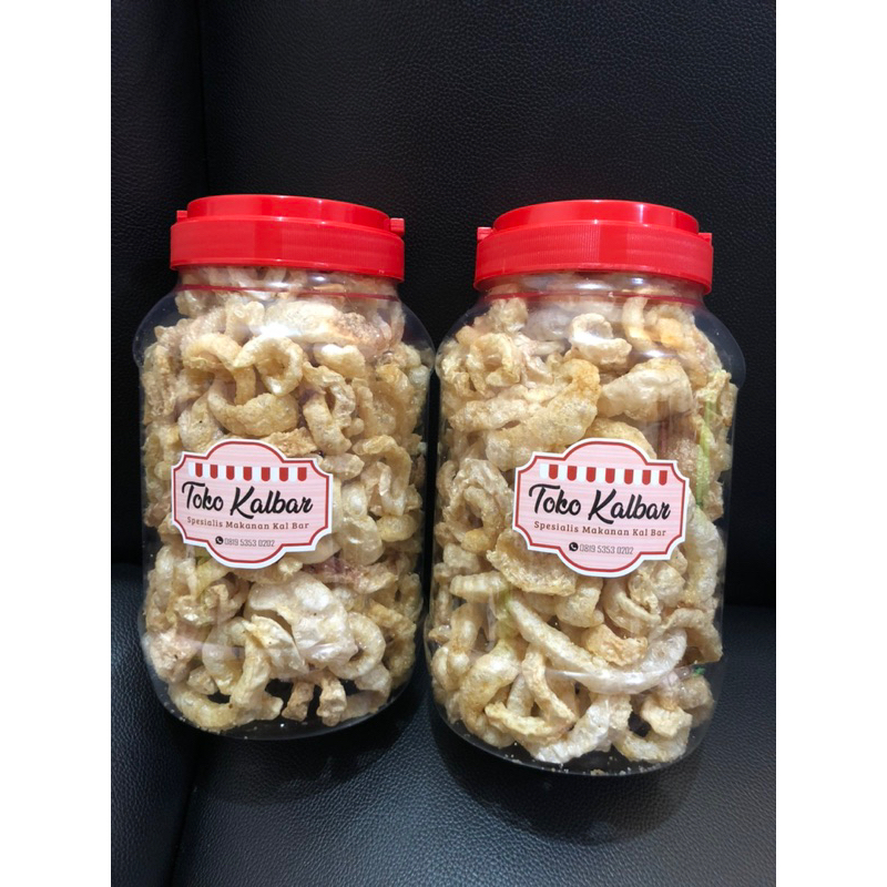 

Krupuk kulit Babi Spiral/Cumi