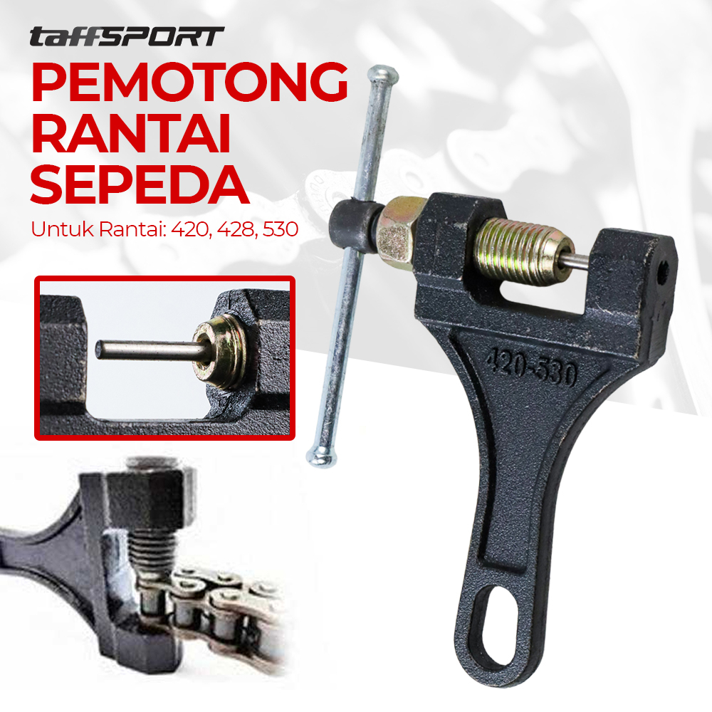 TaffSPORT Pemotong Rantai Sepeda Motor Chain Breaker 420 428 530 - HF99268 - Black
