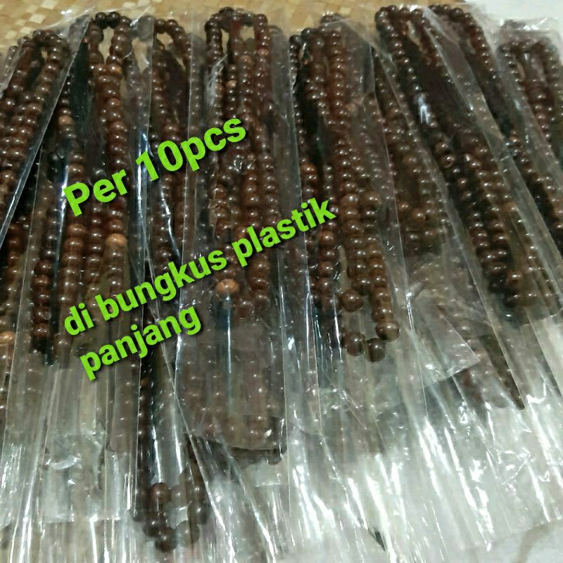 GROSIR TASBIH KAYU GALIH ASEM 8MM 99 BUTIR NATURAL