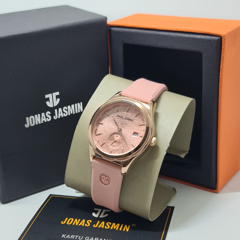 Jam Tangan Fashion Wanita Analog Jonas Jasmin 2235 Rubber Original Tahan Air