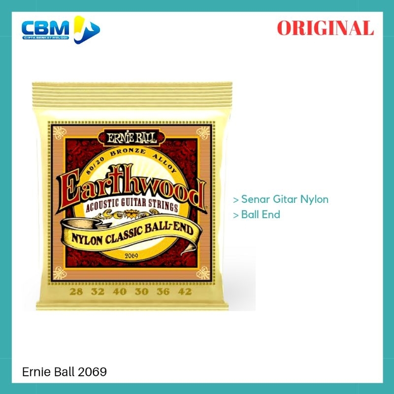Senar Gitar Nylon Ernieball Ball End 2069 Ernie Ball Nylon Senar Ernie ball