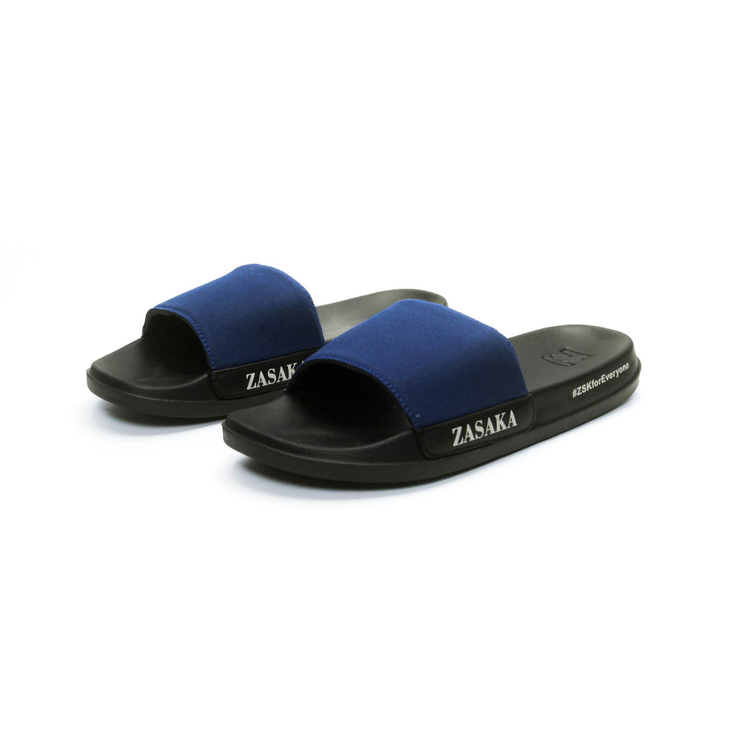 ZASAKA - Canvas Navy | Sandal Original | Sandal Pria | Sandal Slide | TERBARU