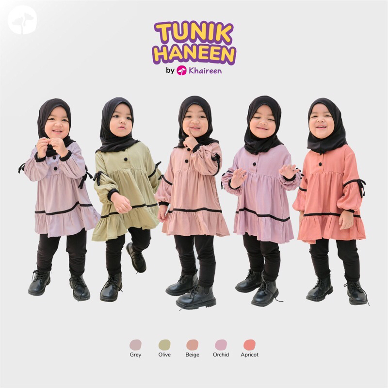 KHAIREEN - TUNIK HANEEN/TUNIK ANAK SET/TUNIK ANAK RAYON/TUNIK ANAK RAYON TWILL/TUNIK ANAK SET HIJAB/