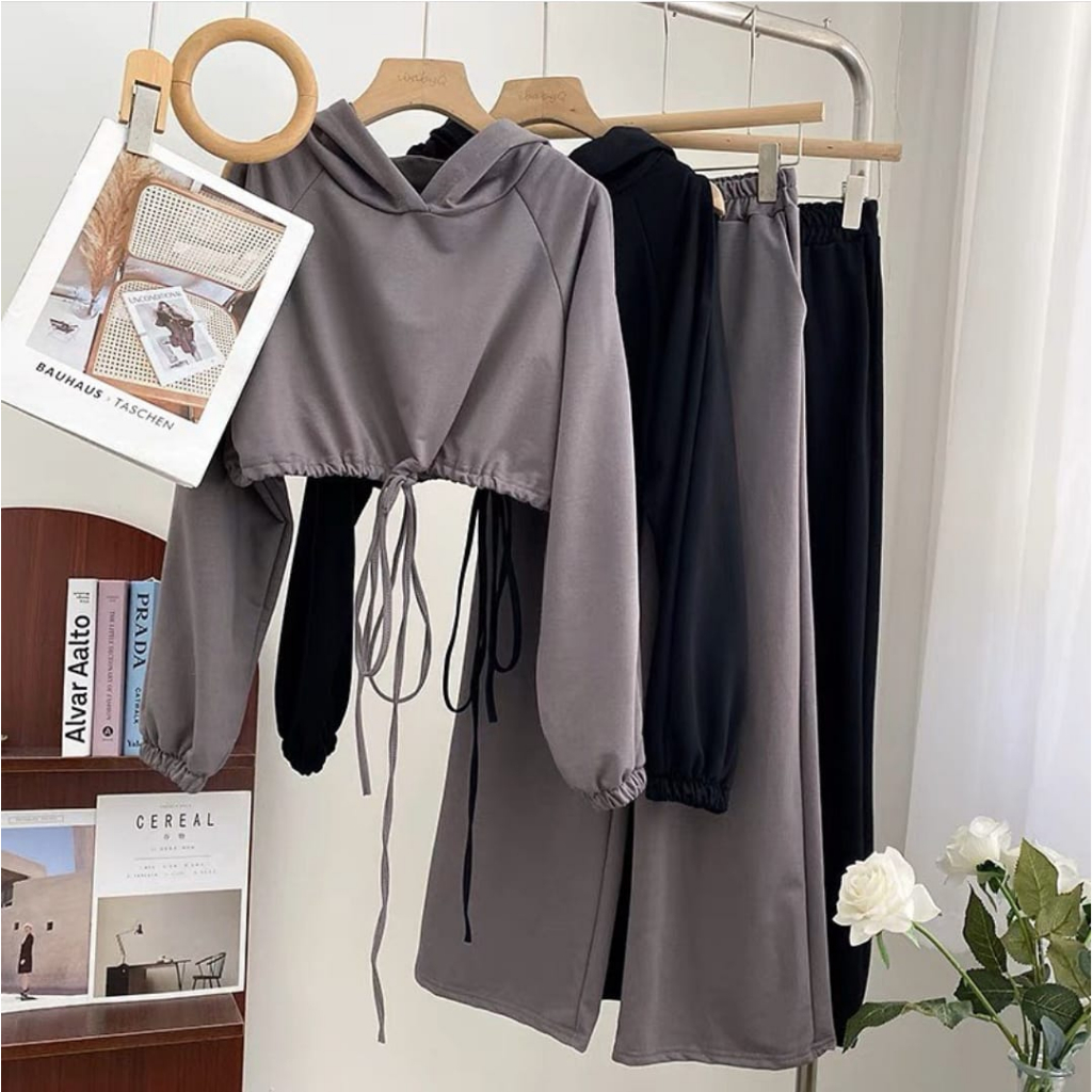 NORRA SET SETELAN WANITA KULOT SWEATER - ONE SET SETELAN WANITA
