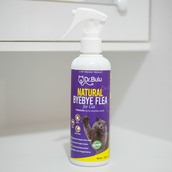 Pembasmi Kutu Kucing Alami - Natural Bye Bye Fleas For Cat - Dr.Bulu