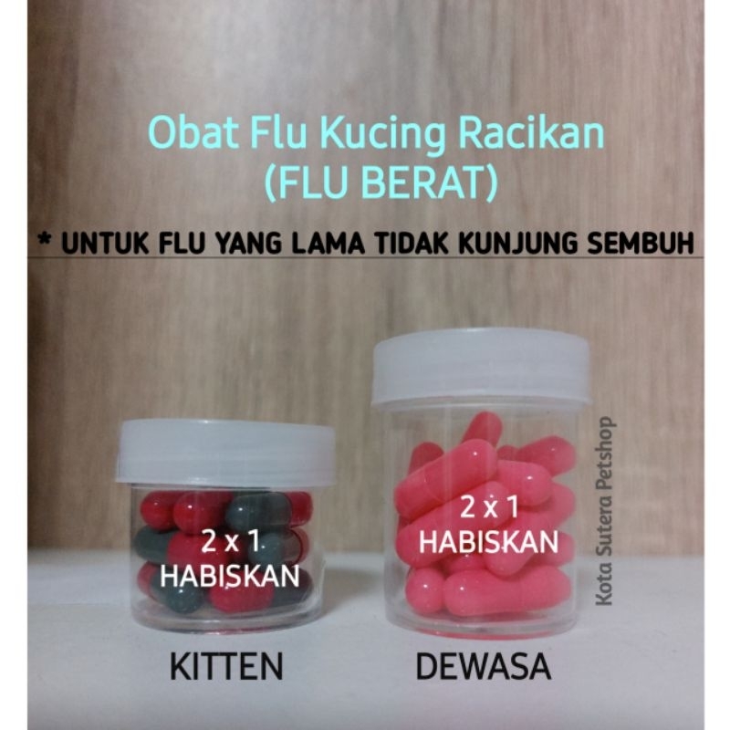 Obat Flu Kucing Racikan (FLU BERAT) 1 set - OBAT FLU KUCING AMPUH  untuk FLU BERAT. Obat Flu dan Bat
