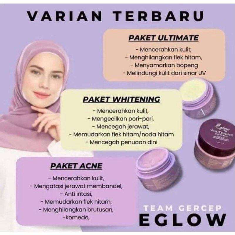 Qeila - Eglow Paket | Whitening | Acne | Ultimate | 100% ORI