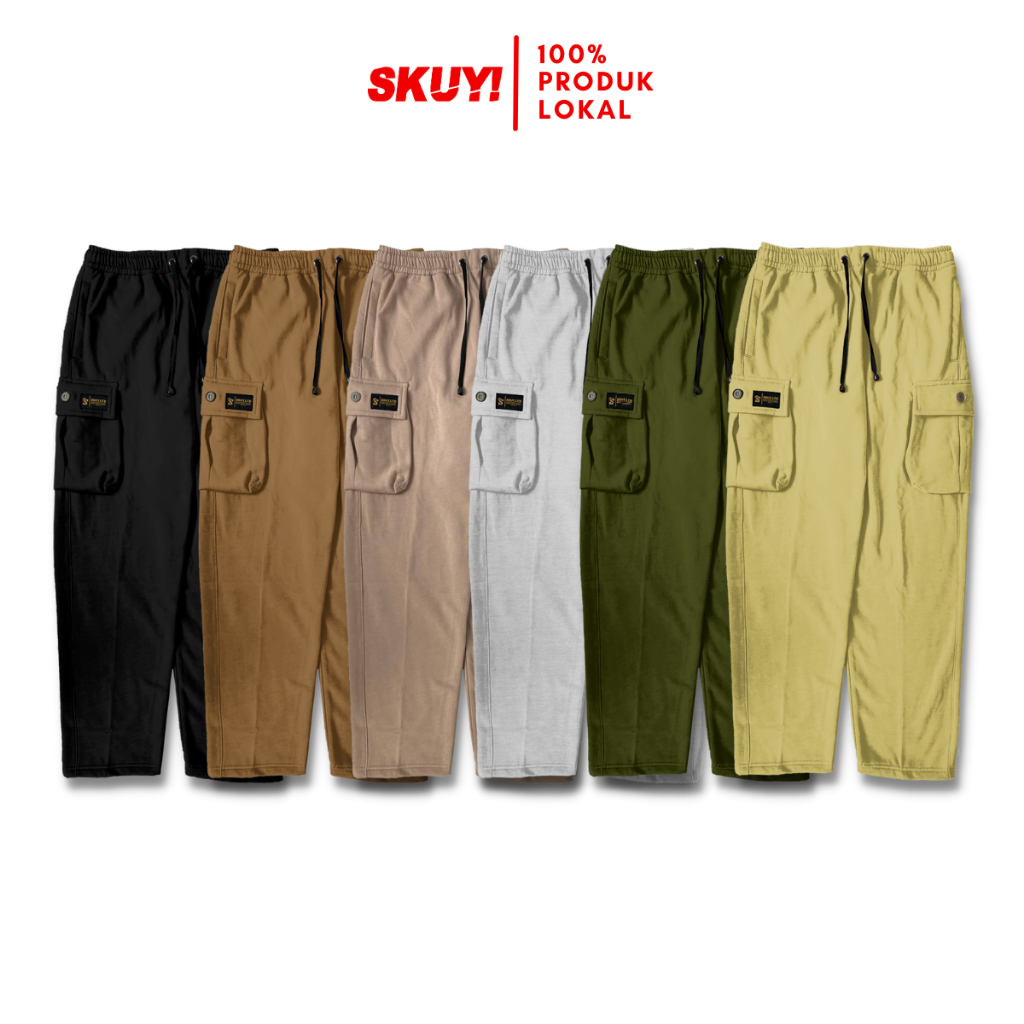 Celana Panjang Cargo Fleece Skuy