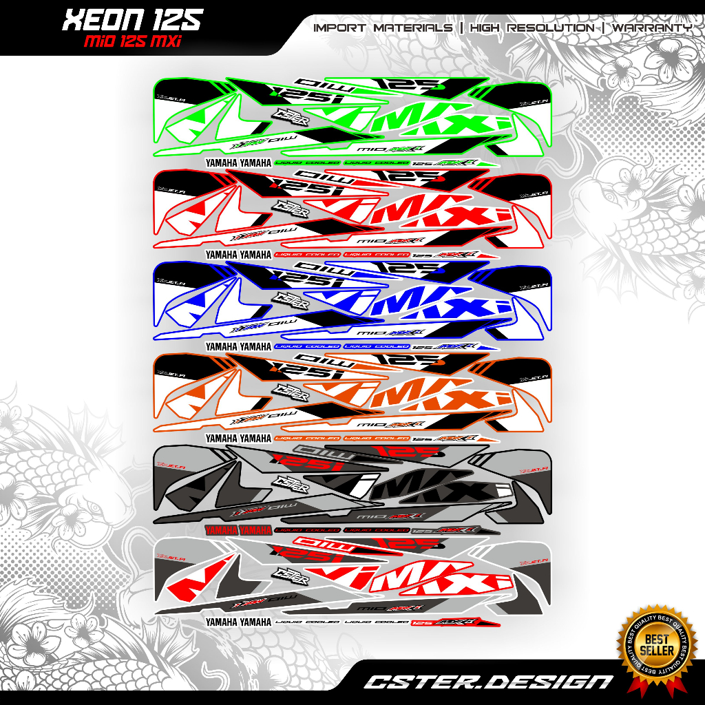 STRIPING YAMAHA XEON 125i mxi mx rr rc mio 125i