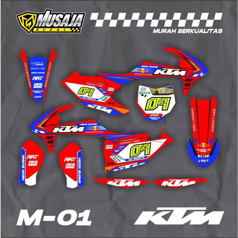 Decal Sticker KTM 250 2017 - 2022 Dekal Stiker KTM 250 Fullbody