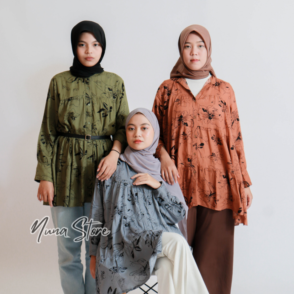 Nuna Store x Kalaya Atasan Wanita Kalaya Tunik Aster
