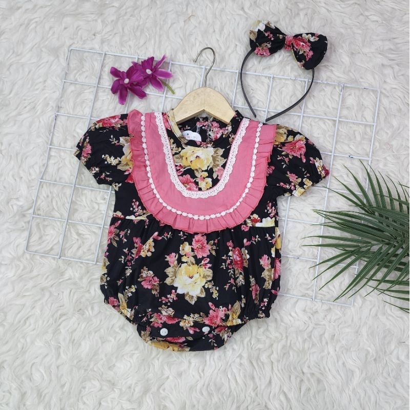 Baju bayi perempuan JUMPER BANDANA