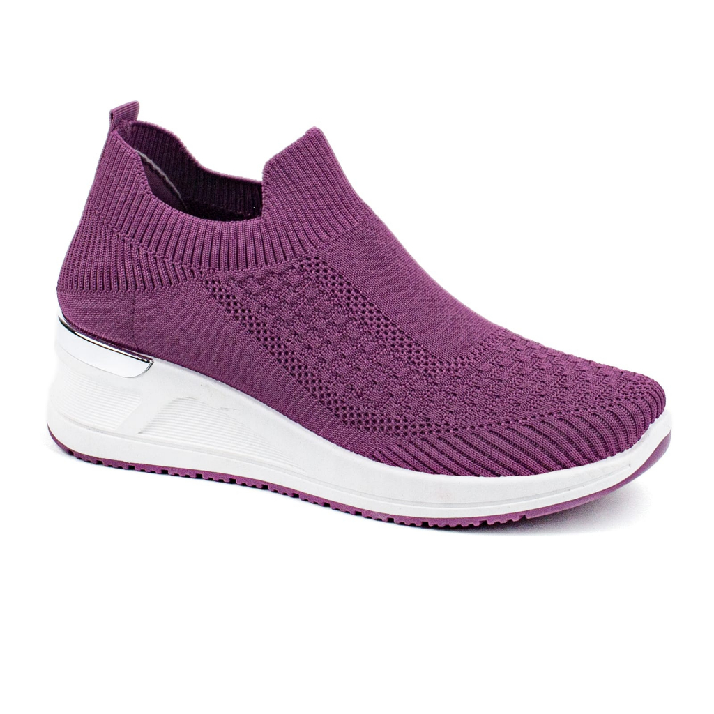 Sepatu Sneakers Wanita Model Tinggi Sport Casual Model Terbaru Slip On TG8850