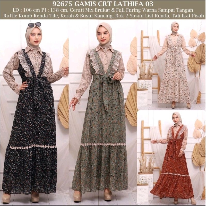 Gamis Dress Ceruti mix brukat  by Pisces