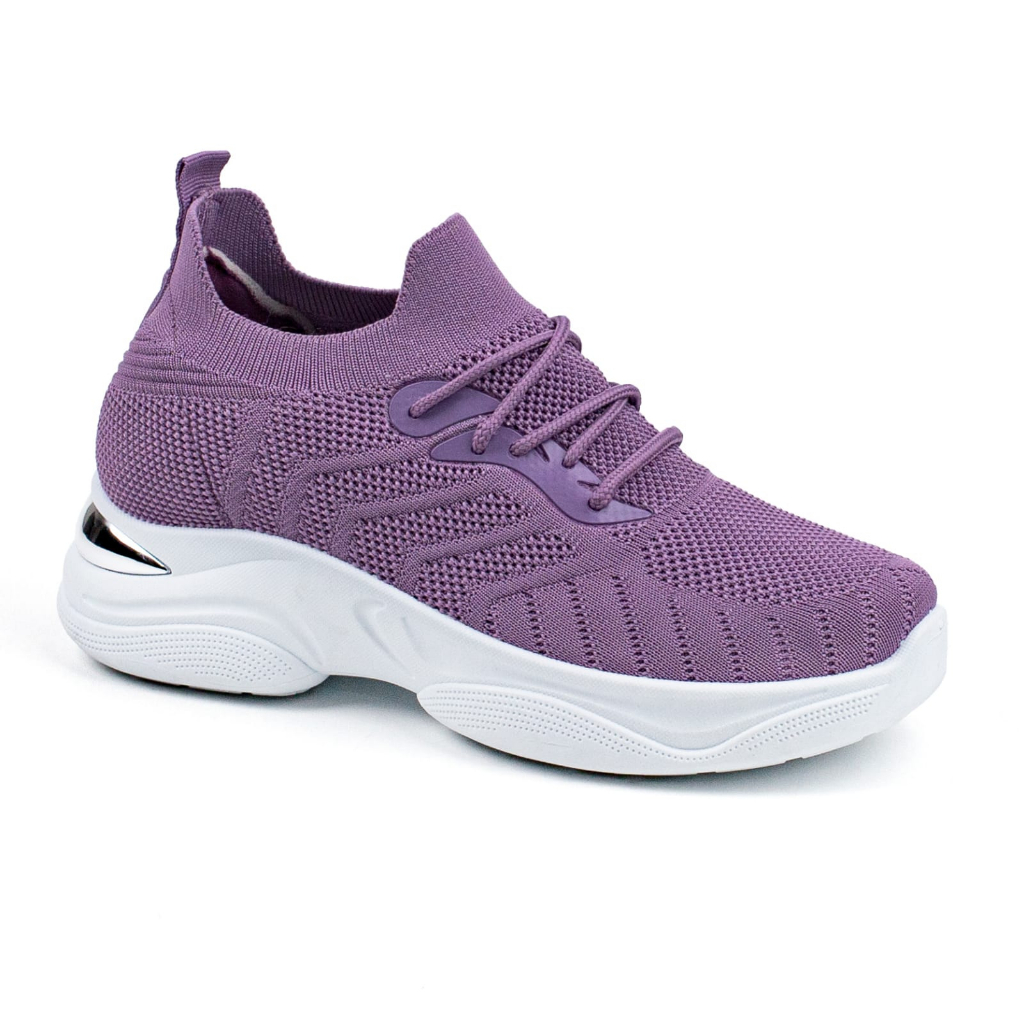 Sepatu Wanita Sport Model Tinggi Pakai Tali Shoes Canvas Cewek  TG9601