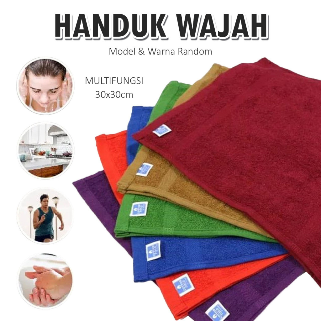 Shine Star - Handuk Wajah 30 x 30 cm Handuk Muka Saputangan / Handuk Kecil Halus 30x30