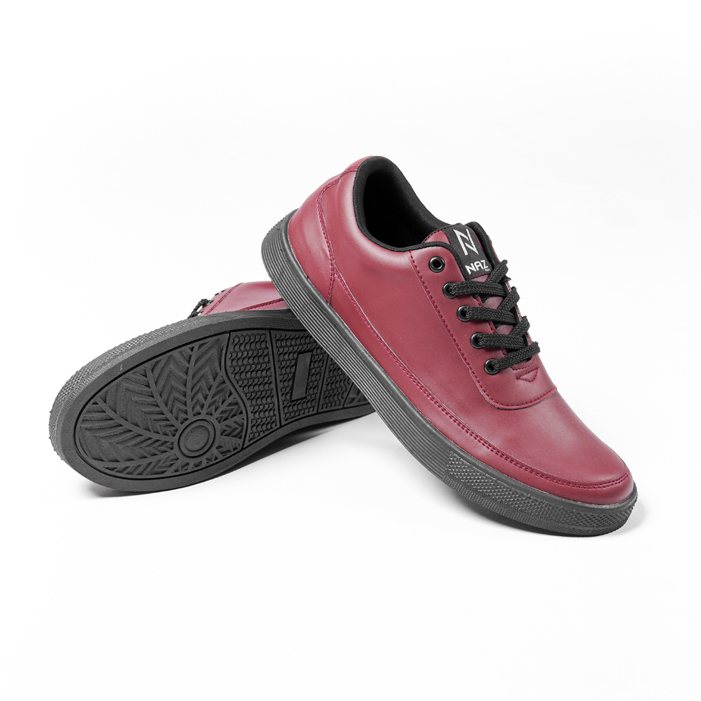 AZIEL MAROON |ManNeedMe x NAZ| Sepatu Sneakers Pria Casual Sneaker Cowok ORIGINAL