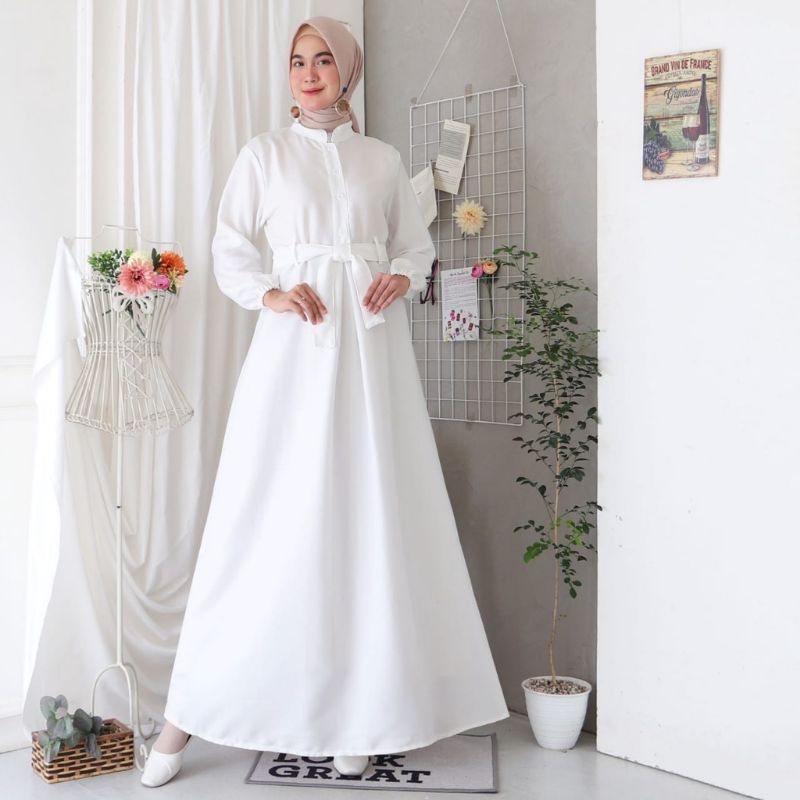 GAMIS WANITA BUSUI POLOSAN MP802/990 SIZE M &amp; L - BAHAN MOSCREPE PREMIUM