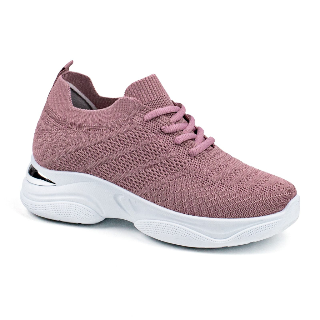 Sepatu Sneakers Wanita Model Tinggi Sport Casual Model Terbaru Pakai Tali TG9603