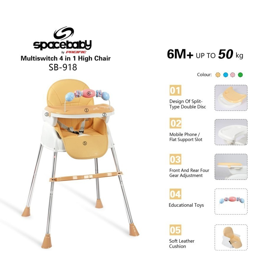 SUGAR BABY FUN CHAIR 6 IN 1 SUGARBABY KURSI MAKAN TINGGI 6 POSISI MEJA MAKAN BAYI HIGH CHAIR KURSI MAKAN BAYI / BOOSTER BAYI/SB 918/ SB 917 / 718 / 518 / 618 / K CHAIR/SB 618