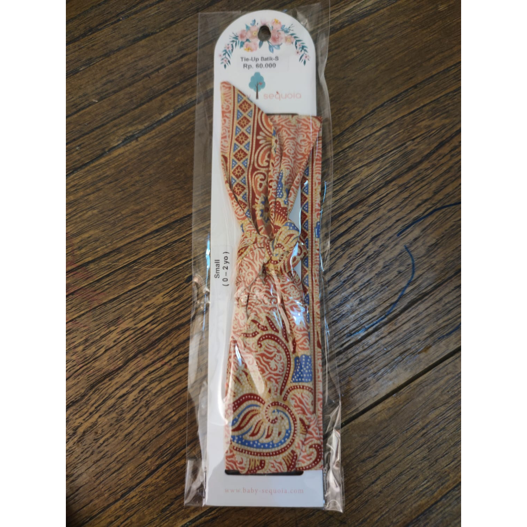 Baby Sequoia Tie up batik S 0-2 y pita rambut headband bandana bayi anak perempuan