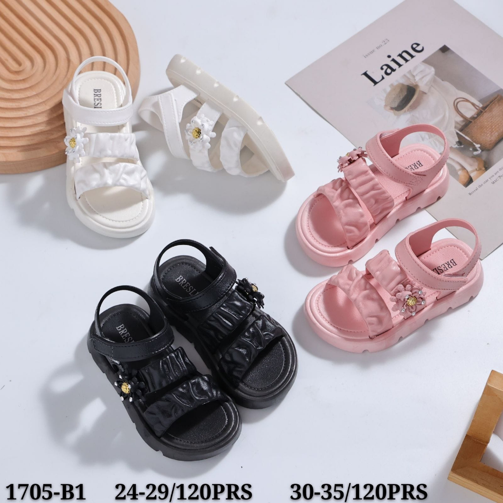 SANDAL ANAK PEREMPUAN TEPLEKS FLATS / CEWE KOREAN STYLE BERBAHAN FULL KARET IMPORT CHINA TALI DOUBLE