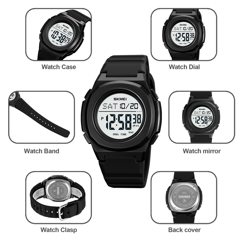SKMEI 2023 Jam Tangan Pria Digital Anti Air 5 Bar WATCHKITE WKOS