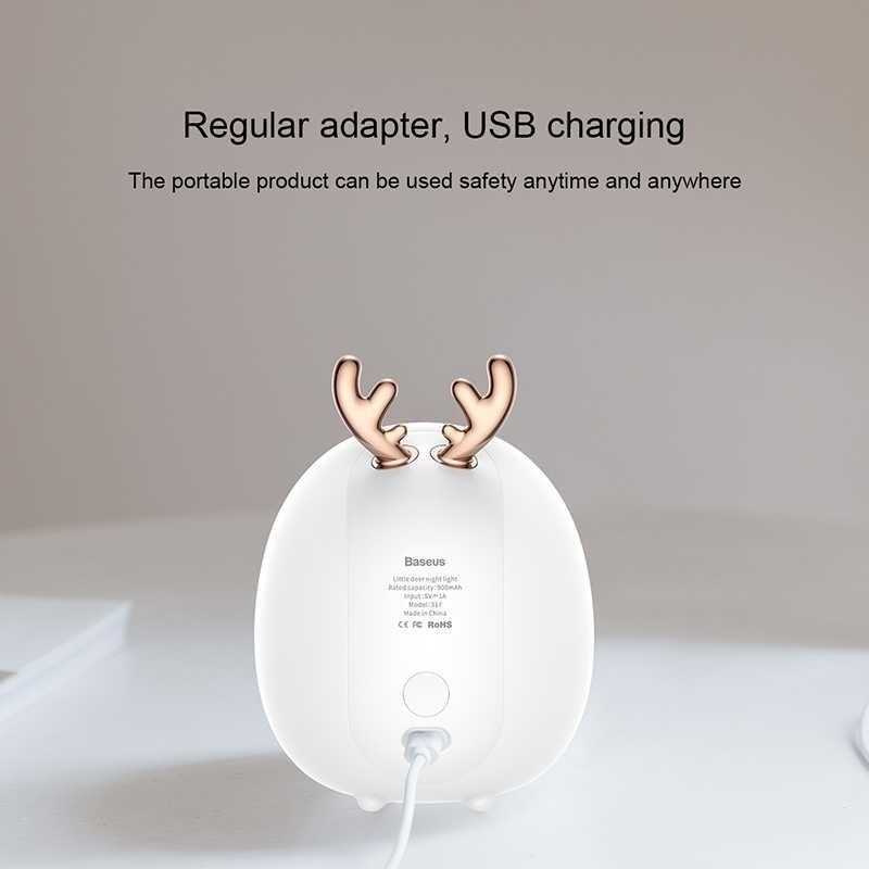 Baseus Lampu Tidur LED Light 2 in 1 Color Dimmable USB Charge 900mAh - 317